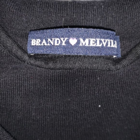 Brandy Melville Quarter Zip Short Sleeve Crop Top - Picture 3 of 5